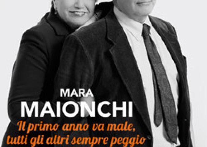 MARA MAIONCHI ed il marito ALBERTO SALERNO ospiti in studio