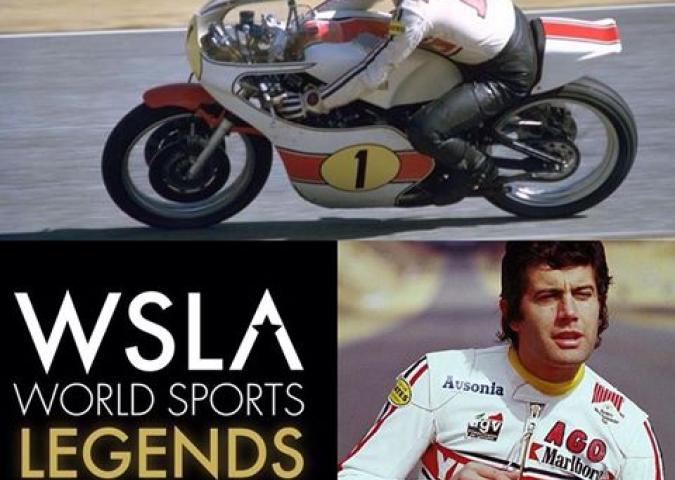 GIACOMO AGOSTINI ex campione del mondo di MotoGP, ha ricevuto il Monaco Sports Legends Award