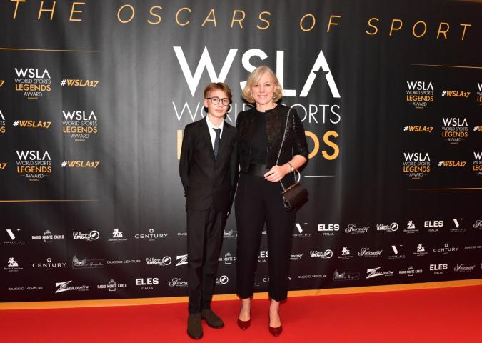 JOSEFA IDEM ex canoista al microfono di Boris Mantova per i World Sports Legends Award