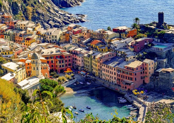 Il mare blu della Liguria.
