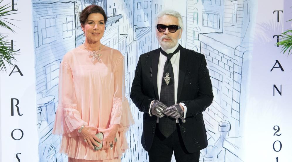 S.A.R. La Princesse Caroline de Hanovre_Karl Lagerfeld_Bal-de-La-Rose-2018_©SBM-Palais Princier