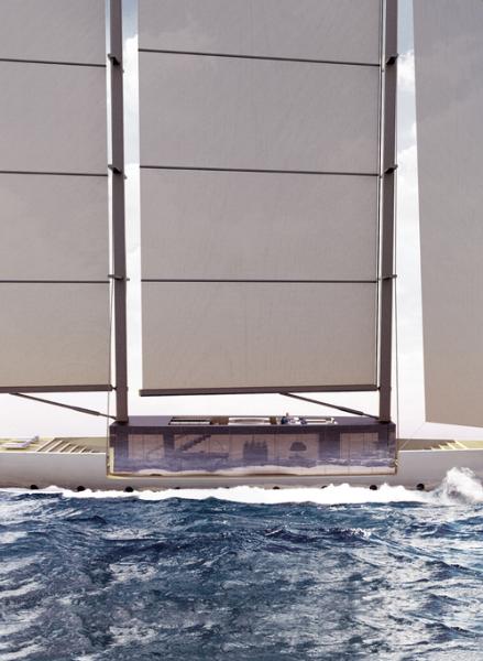 Lo Yacht in vetro con oceano a vista