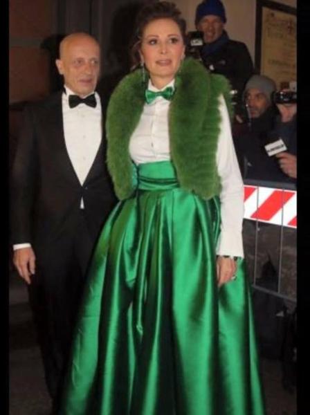 Daniela Santanchè e l'abito verde