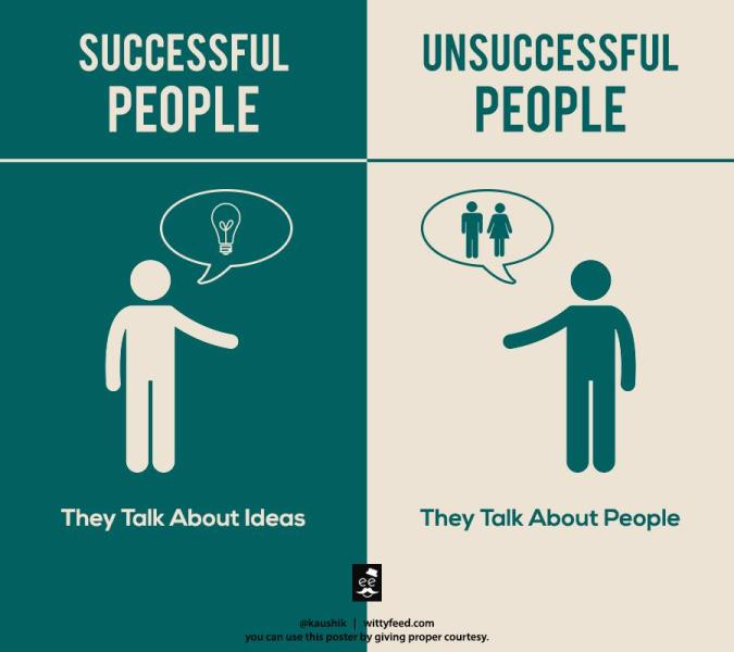 Parlano di idee vs Parlano delle altre persone