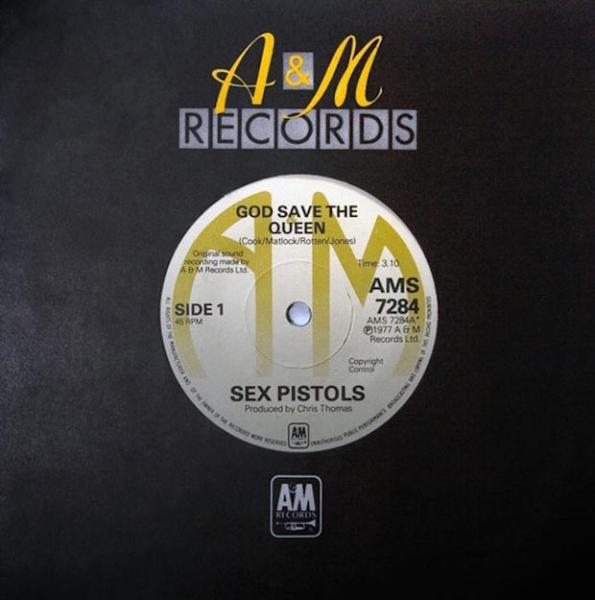 4. SEX PISTOLS // "GOD SAVE THE QUEEN"/"NO FEELINGS" 7-INCH (1977)