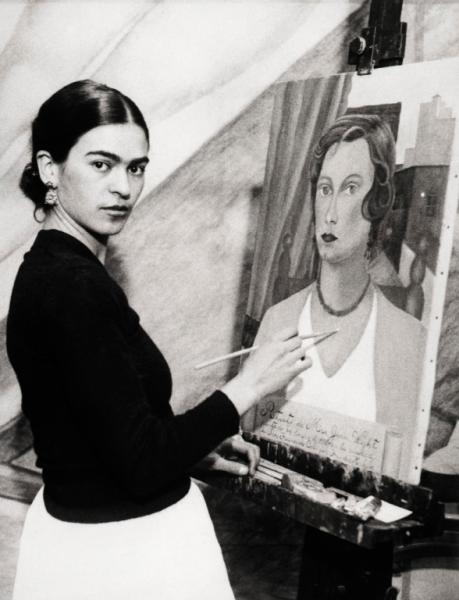 Frida Kahlo Painting Portrait of Mrs. Jean Wight