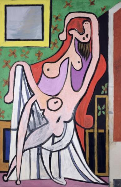 Large Nude in a Red Armchair by Pablo Picasso